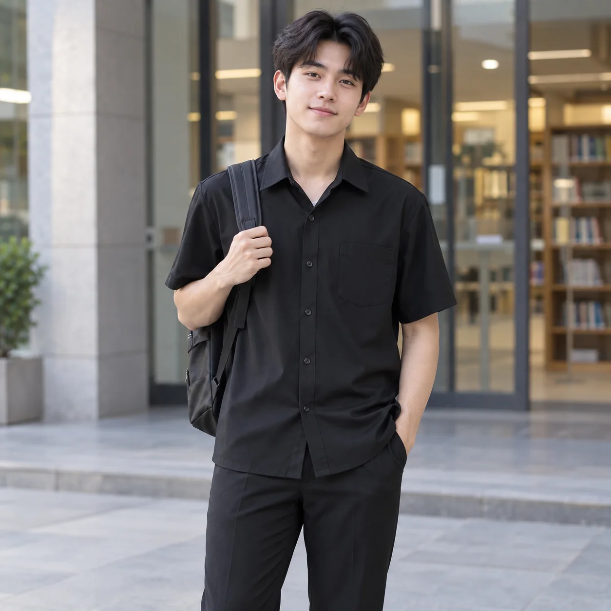 Áo Đồng Phục Học Sinh Màu Đen Cho Trường Học