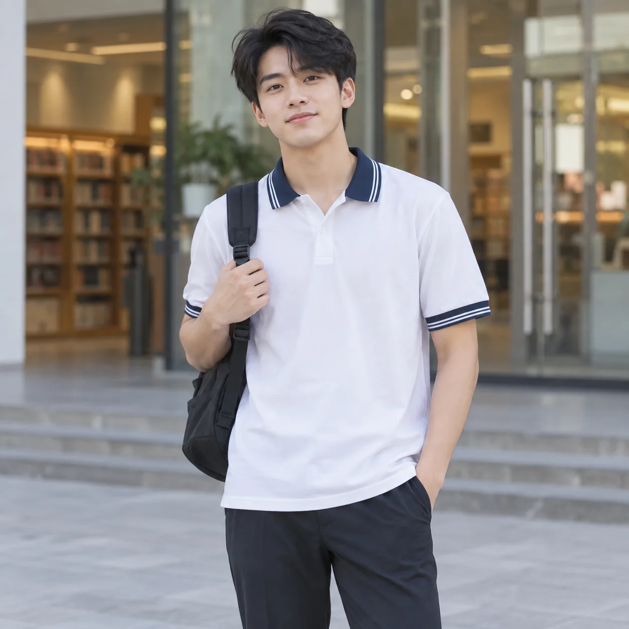 Áo Đồng Phục Lớp Màu Trắng, Phối Cổ Cho Học Sinh