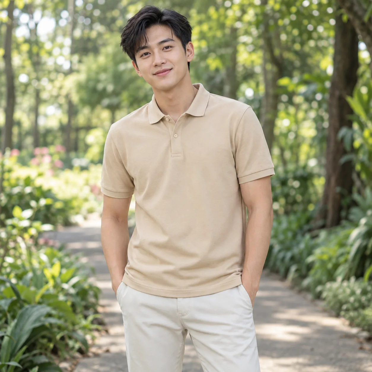 Áo Đồng Phục Gia Đình Màu Be Cho Chuyến Đi Chung