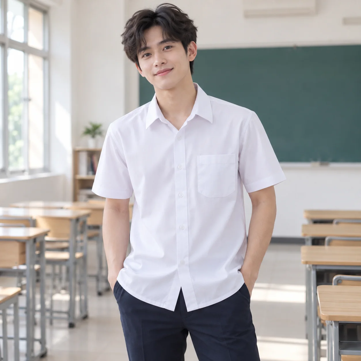 Áo Đồng Phục Lớp Màu Trắng Cho Học Sinh