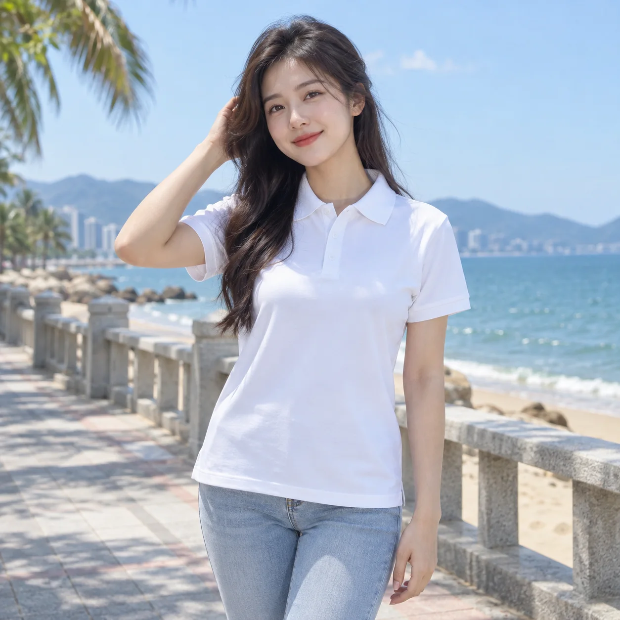 Áo Đồng Phục Sự Kiện Màu Trắng Cho Đội Nhóm – Mẫu 3