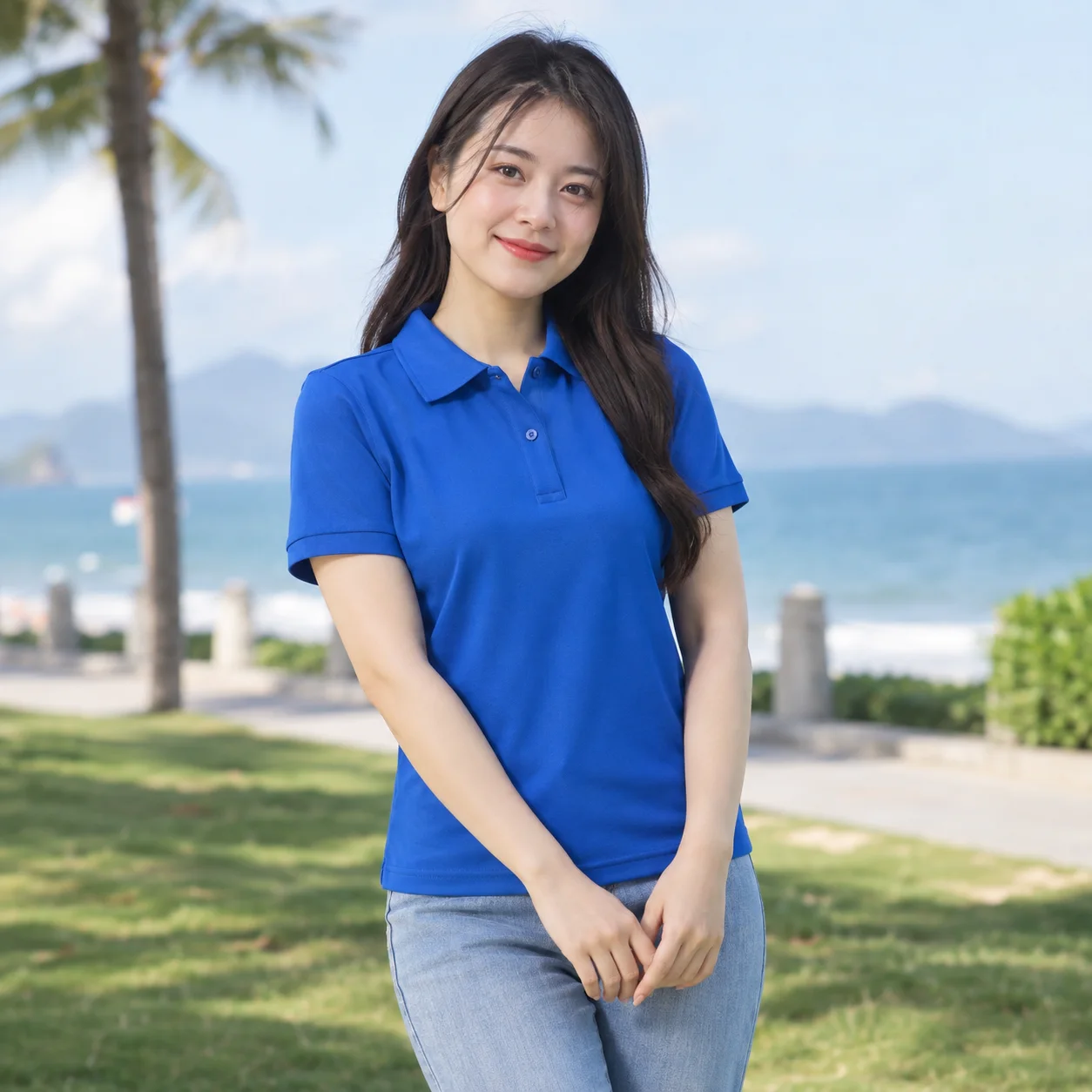Áo Đồng Phục Sự Kiện Màu Xanh Dương Cho Đội Nhóm