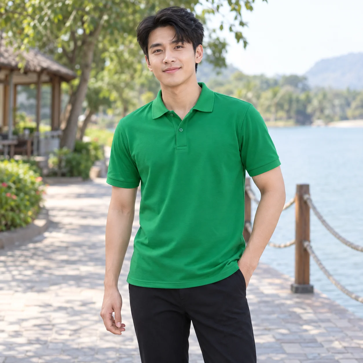 Áo Đồng Phục Sự Kiện Màu Xanh Lá Cho Đội Nhóm – Mẫu 3