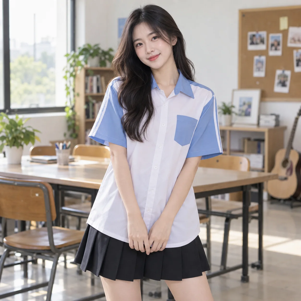 Áo Lớp Sơ Mi Phối Màu Cho Học Sinh