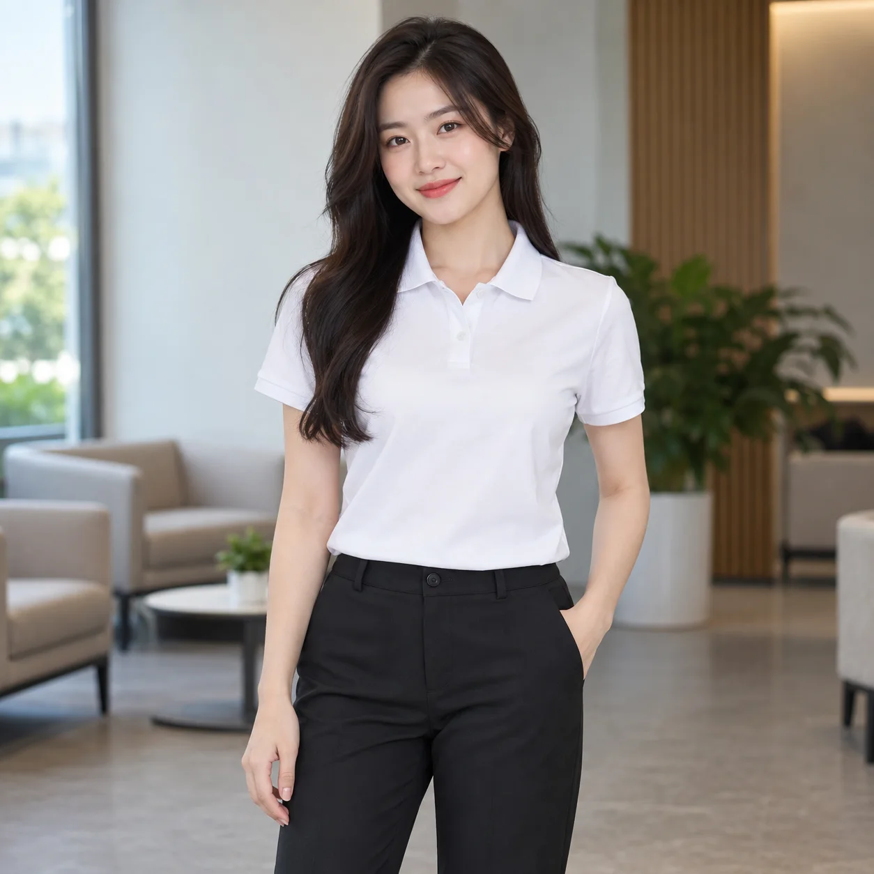 Áo Polo Đồng Phục Công Ty Màu Trắng Cho Nhân Viên – Mẫu 1
