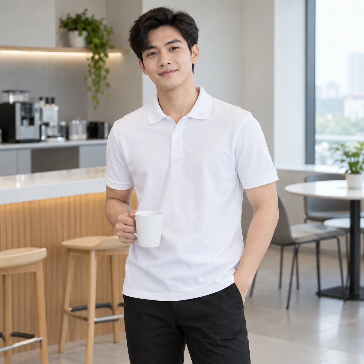 Áo Polo Đồng Phục Công Ty Màu Trắng Cho Nhân Viên – Mẫu 3