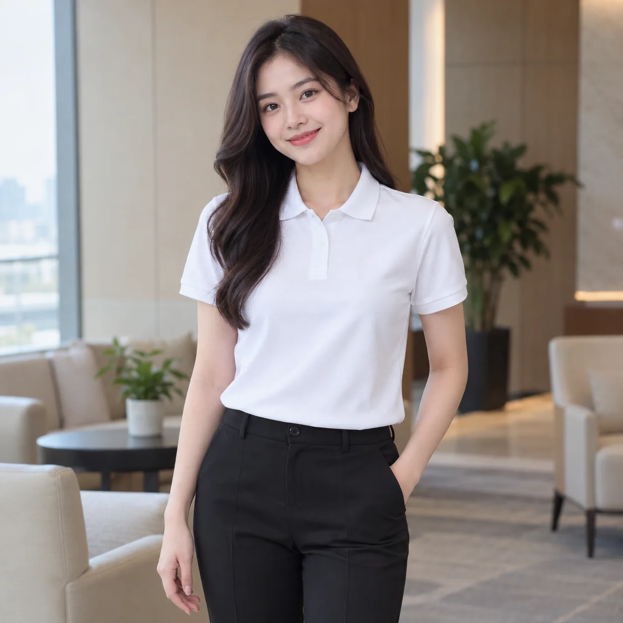Áo Polo Đồng Phục Công Ty Màu Trắng Cho Nhân Viên – Mẫu 4