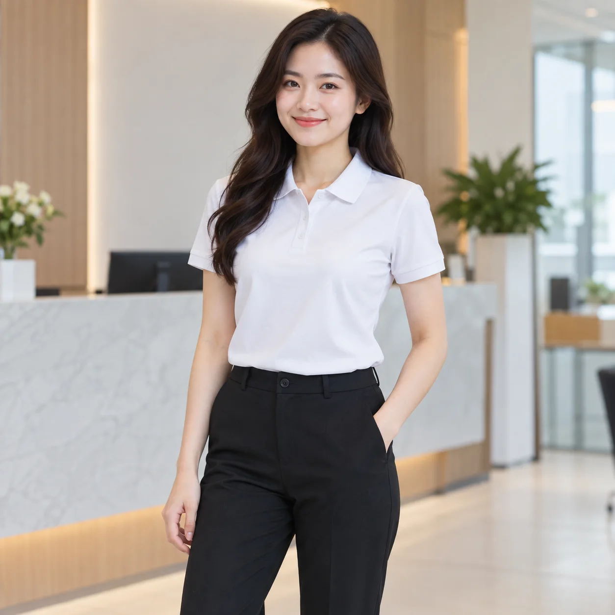 Áo Thun Đồng Phục Công Ty Màu Trắng Cho Nhân Viên – Mẫu 10