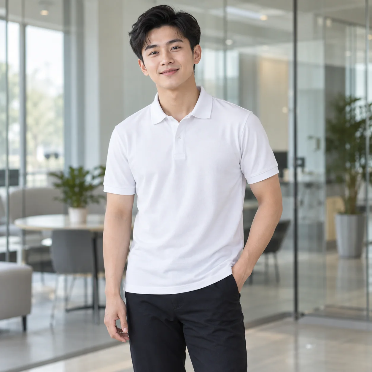 Áo Thun Đồng Phục Công Ty Màu Trắng Cho Nhân Viên – Mẫu 11