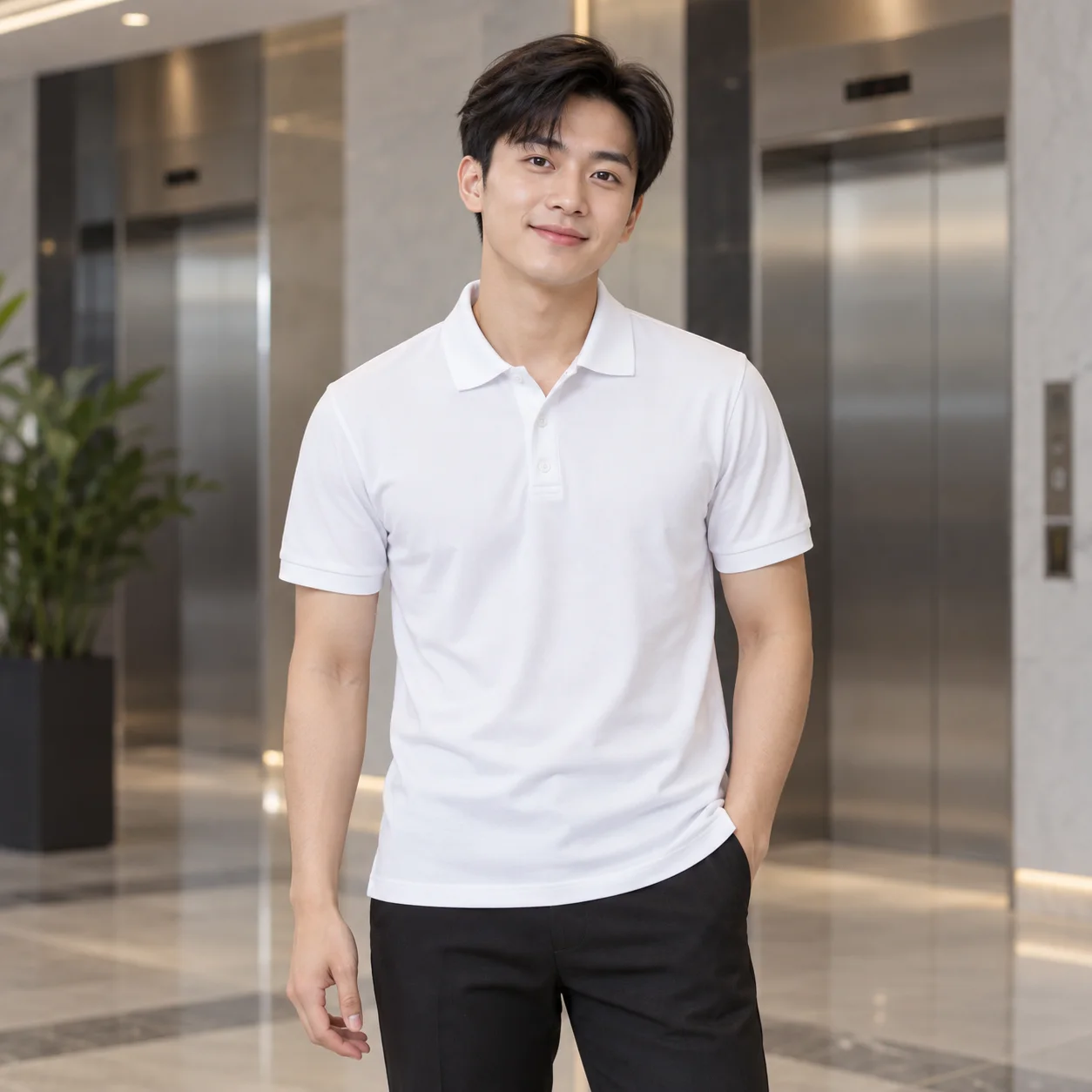 Áo Thun Đồng Phục Công Ty Màu Trắng Cho Nhân Viên – Mẫu 6