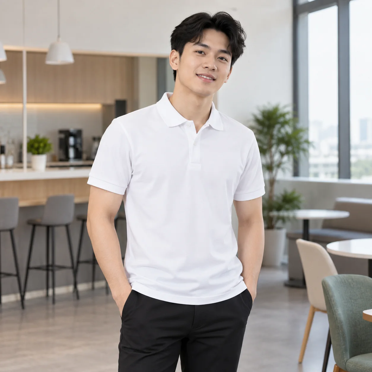 Áo Thun Đồng Phục Công Ty Màu Trắng Cho Nhân Viên – Mẫu 8