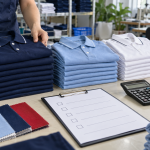 Các lô áo polo được phân nhóm để tính số lượng và chi phí đồng phục