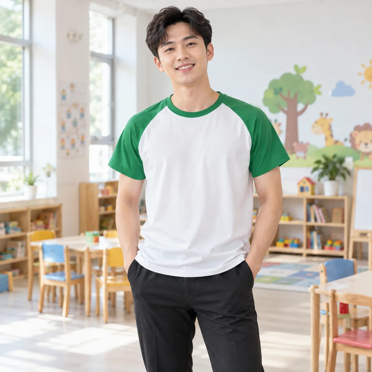 Đồng Phục Mầm Non Cổ Tròn Cho Trường Học