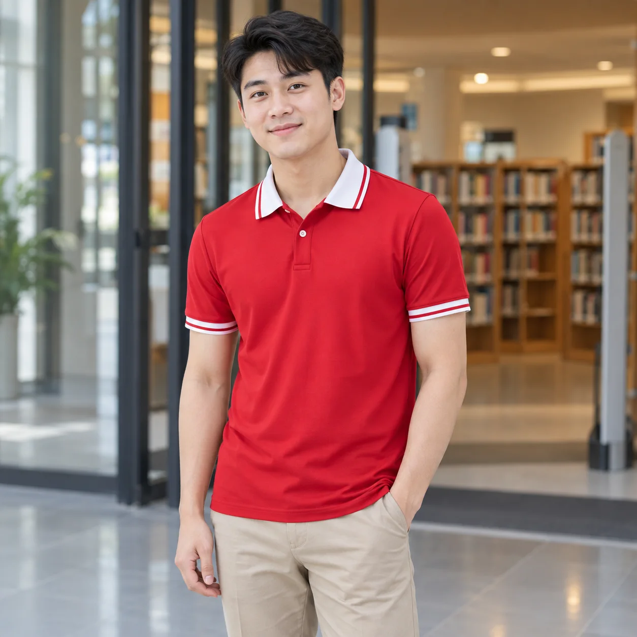 Đồng Phục Mầm Non Màu Đỏ, Phối Cổ Cho Trường Học