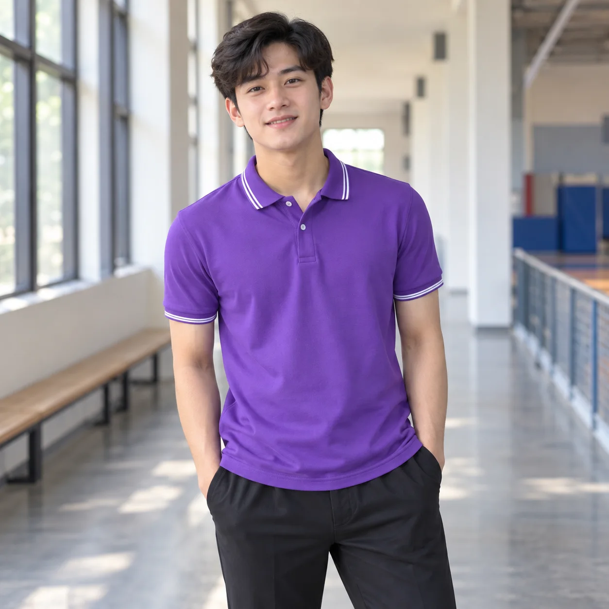 Đồng Phục Mầm Non Màu Tím Cho Trường Học – Mẫu 2