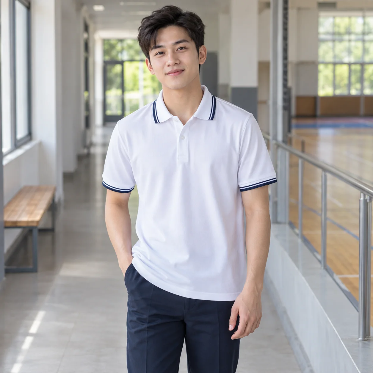 Đồng Phục Mầm Non Màu Trắng Cho Trường Học – Mẫu 3