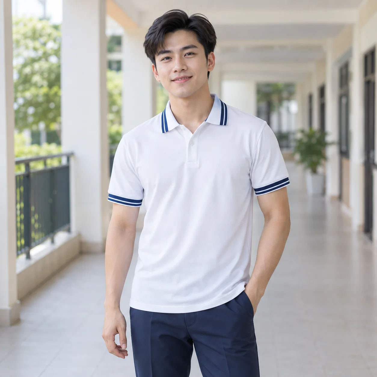 Đồng Phục Mầm Non Màu Trắng Cho Trường Học – Mẫu 6