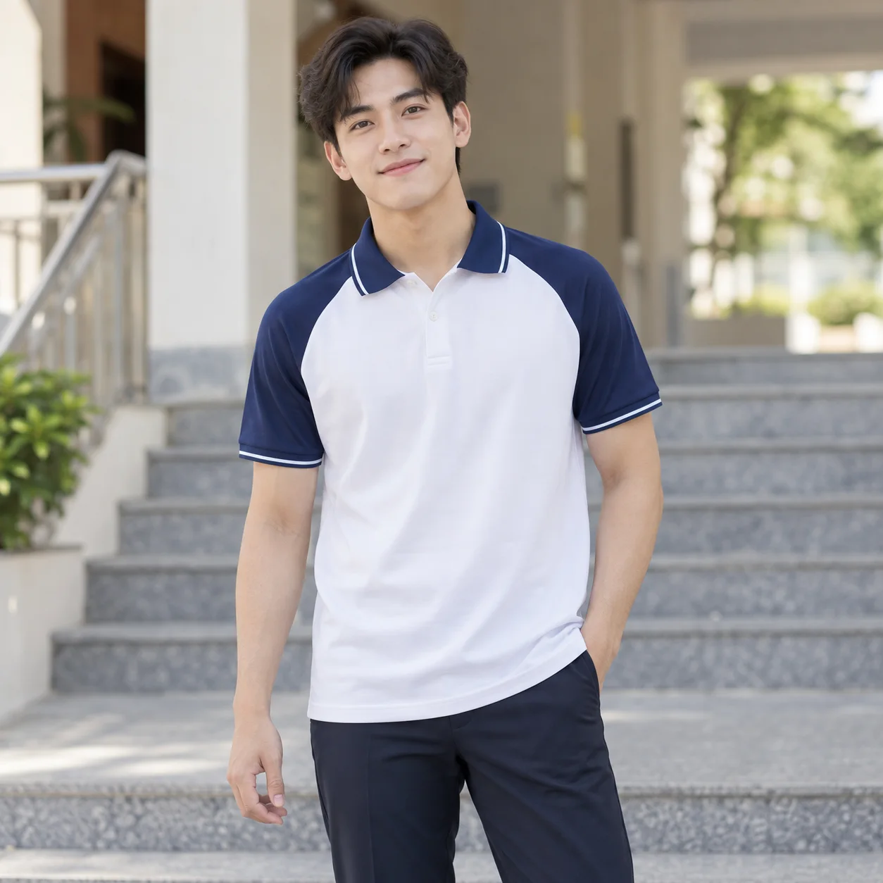 Đồng Phục Mầm Non Màu Trắng, Phối Tay Cho Trường Học