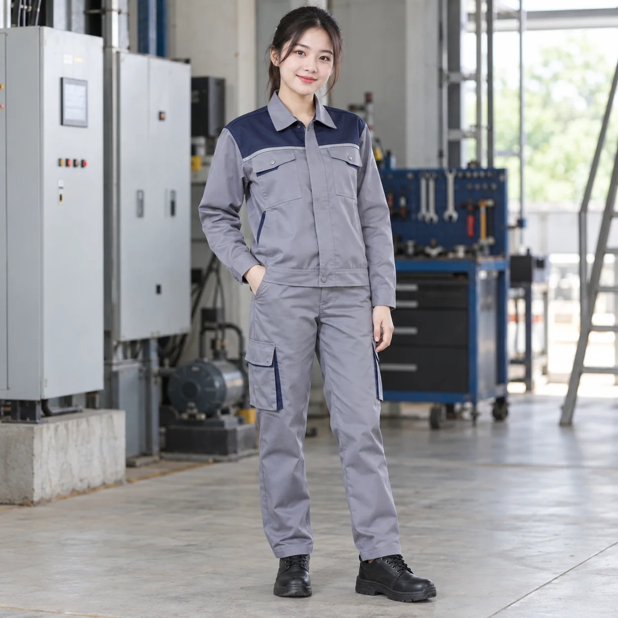 Quần Áo Bảo Hộ Lao Động Form Đứng, Mẫu 3 Cho Công Nhân