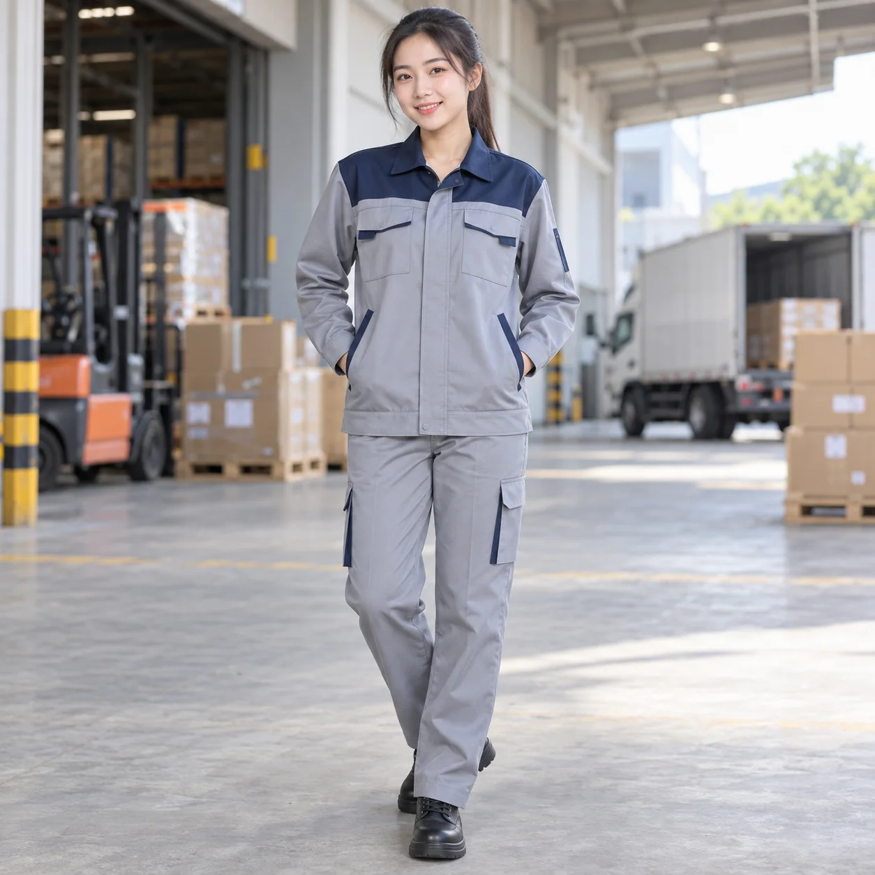 Quần Áo Bảo Hộ Lao Động Form Đứng, Mẫu 5 Cho Công Nhân