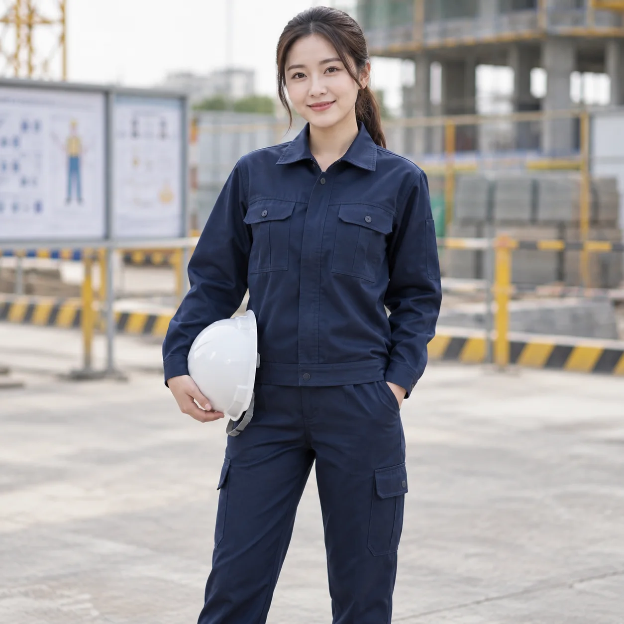 Quần Áo Bảo Hộ Lao Động Màu Xanh Than Cho Công Nhân – Mẫu 3