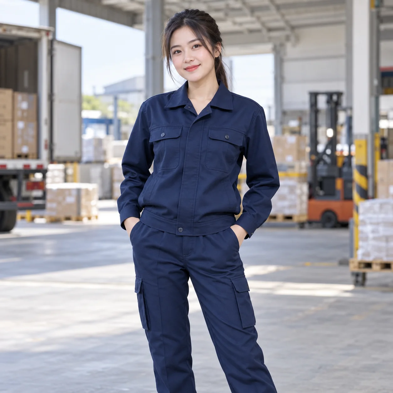 Quần Áo Bảo Hộ Lao Động Màu Xanh Than Cho Công Nhân – Mẫu 6
