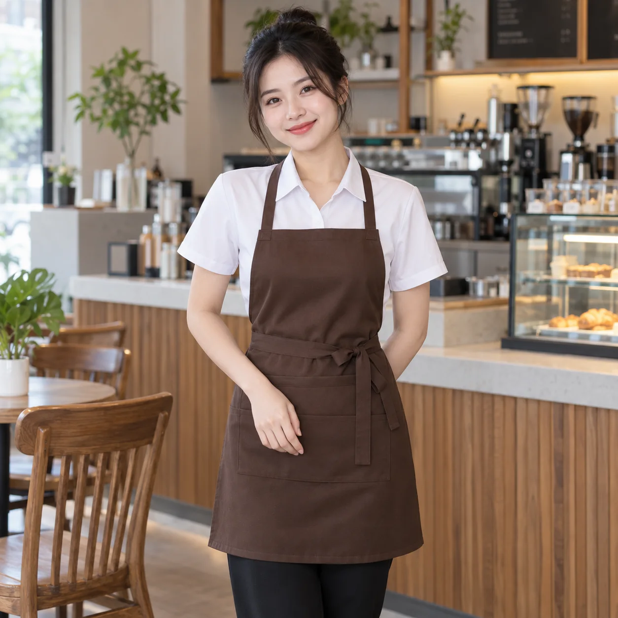 Tạp Dề Đồng Phục Form Gọn Gàng, Mẫu 11 Cho Nhân Viên Phục Vụ