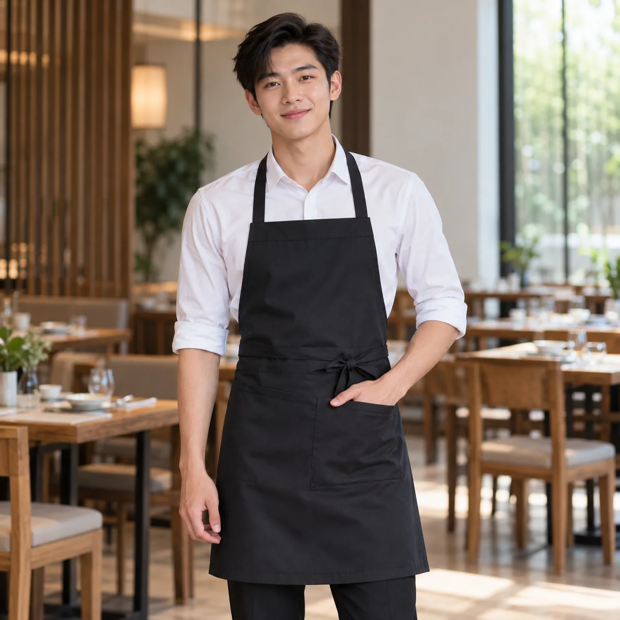 Tạp Dề Đồng Phục Form Gọn Gàng, Mẫu 12 Cho Nhân Viên Phục Vụ