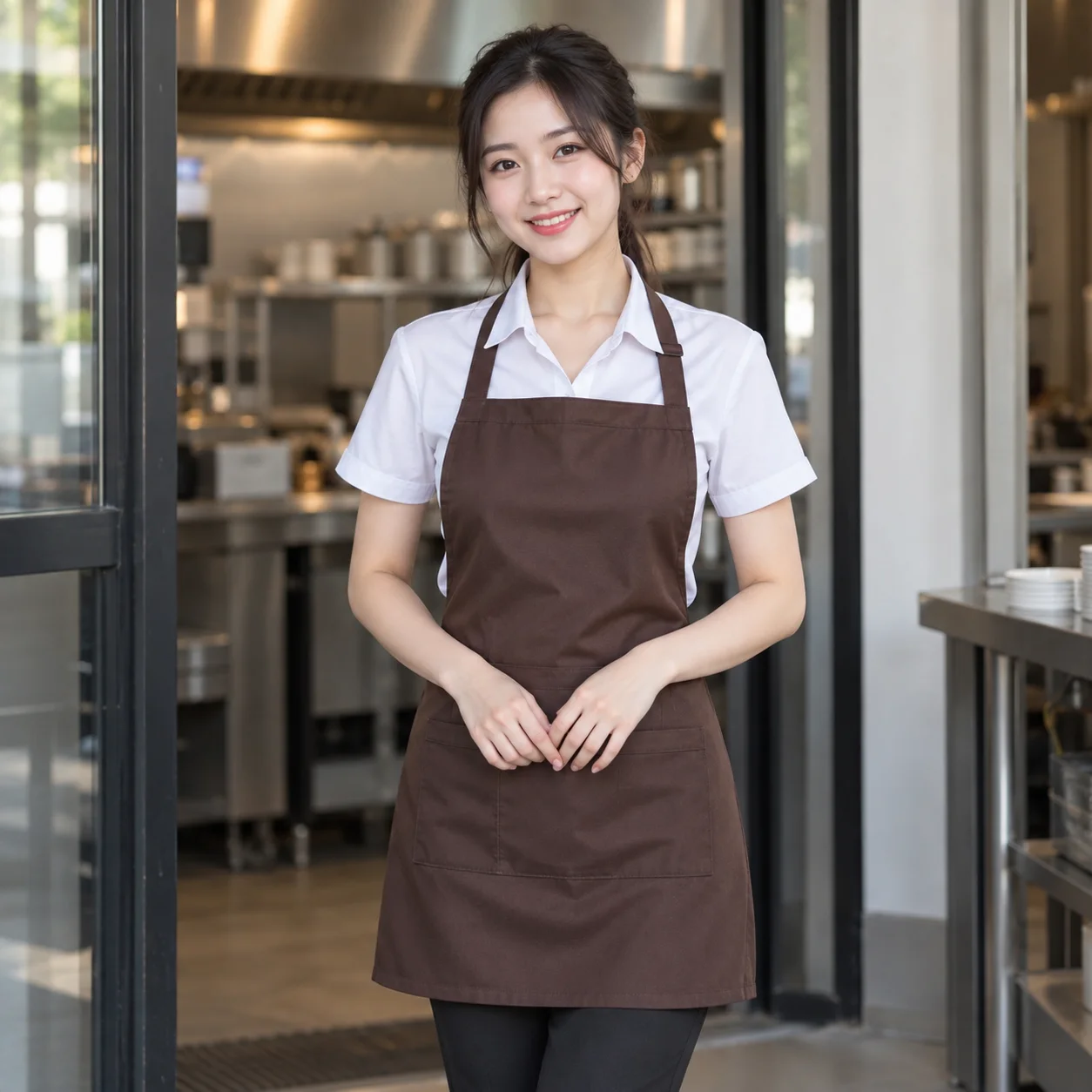 Tạp Dề Đồng Phục Form Gọn Gàng, Mẫu 3 Cho Nhân Viên Phục Vụ